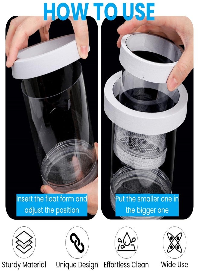 Nagpew 2 Pieces Breeder Box for Fish Tank, Floating Plastic Aquarium Isolation Box, Mesh Fish Nursery Separator Tank Hatchery Incubator for Shrimp, Betta, Clownfish, Guppy, Large 2-Piece Set - Image 5